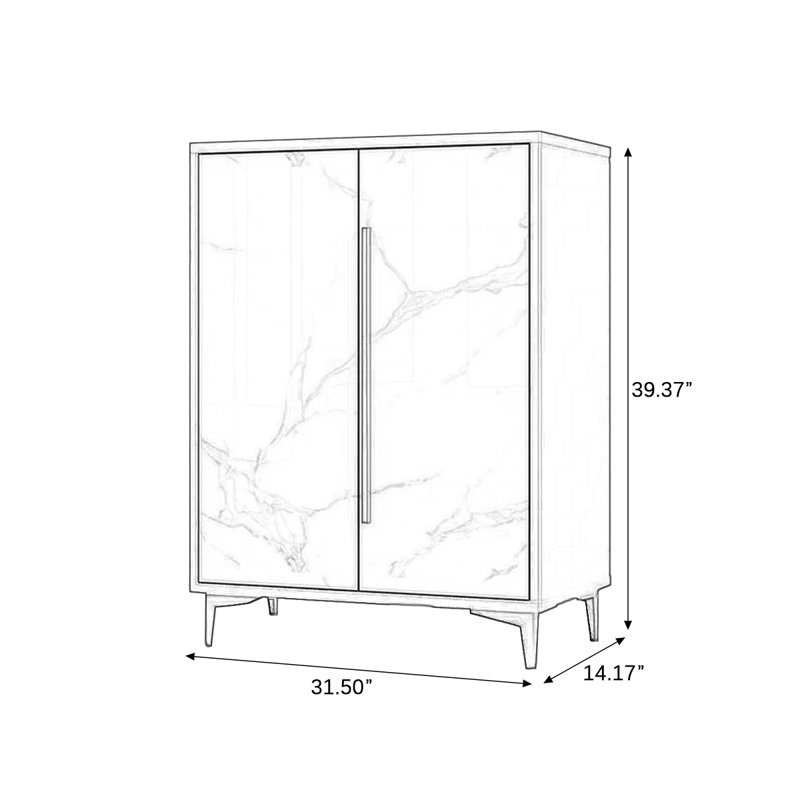 Gray + White Aluminium Shoe Storage