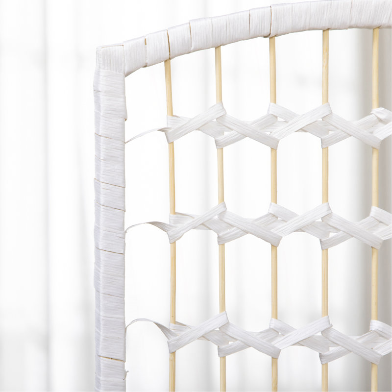 Cloison en bois massif Alaudin, 4, H 67 po x l 63 po x P 0,5 po, Blanc