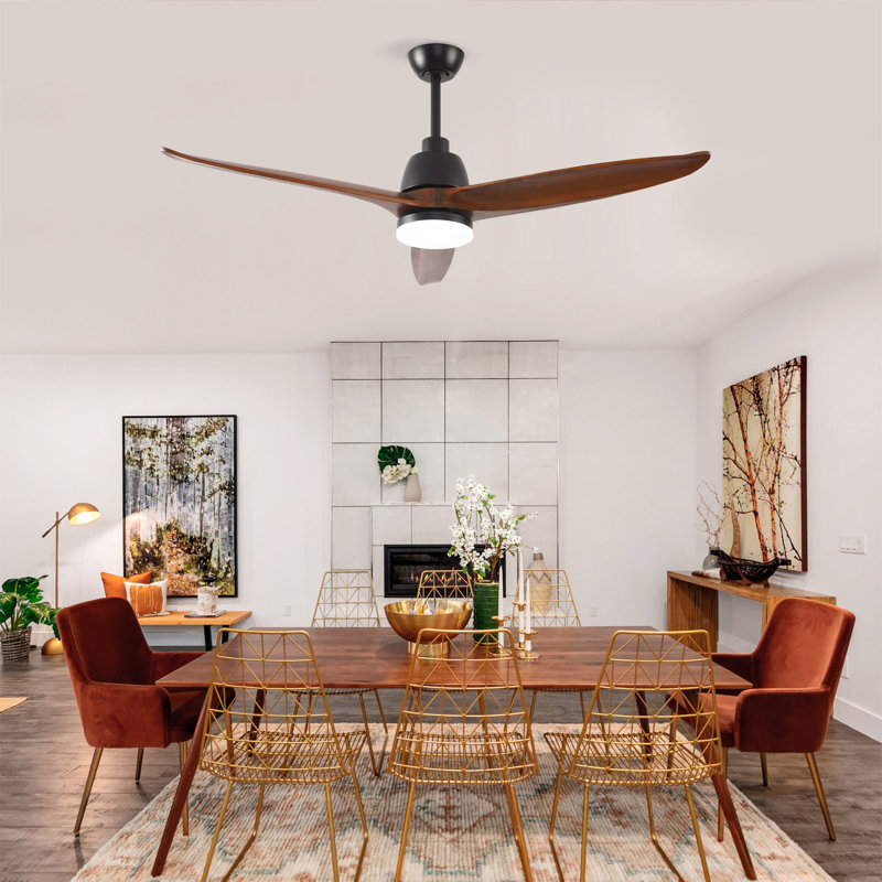 Ventilateurs de plafond avec lumières, Noir mat, Bois de noyer foncé, 180 tr / min
