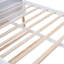 Grand lit plateforme avec rangement et tablettes gigognes TG, blanc