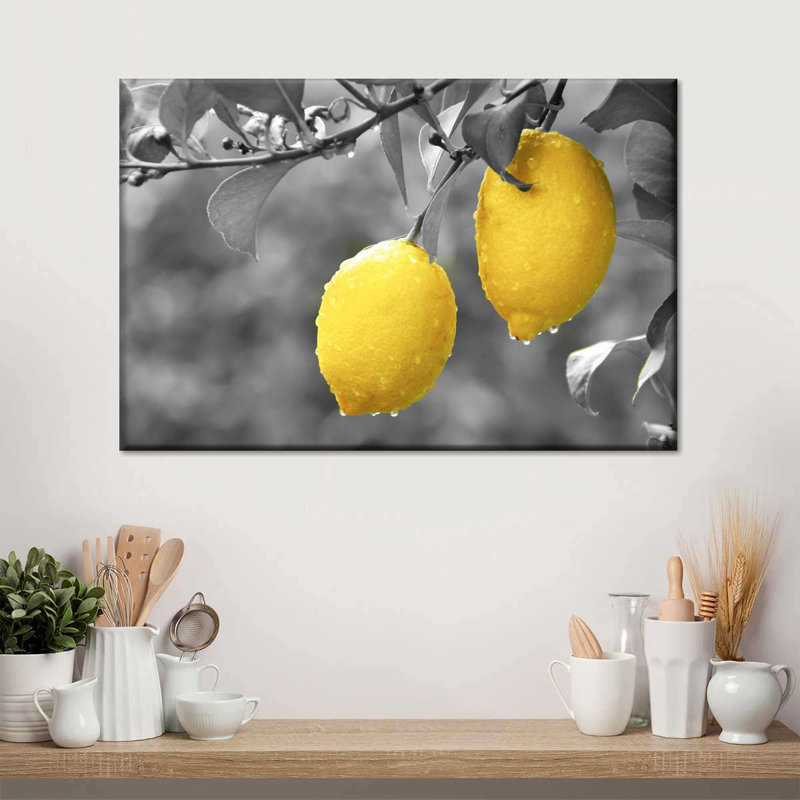Lemons Pop Canvas Print, 34" H x 51" W x 1.25" D