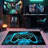 Gamer Controller Gamepad Area Rug - Non-Slip Video Game Carpet For Boys Teens' Bedroom Living Room Bathroom