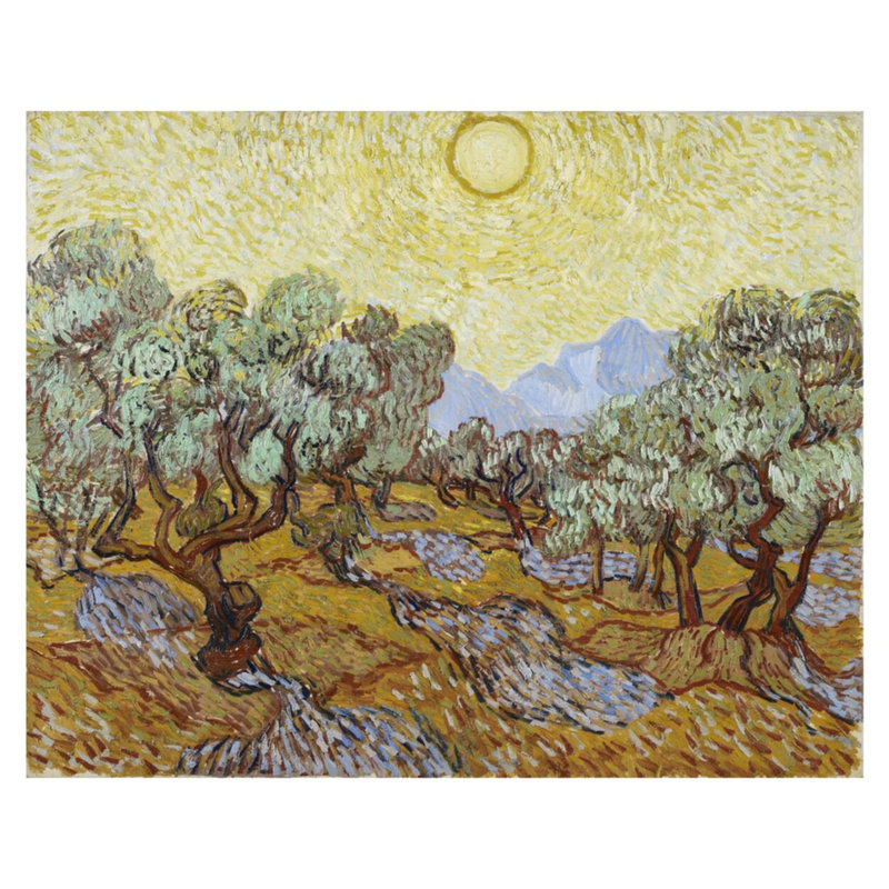 Olive Trees par Vincent van Gogh - Estampe numérique, H 32 po x l 40 po