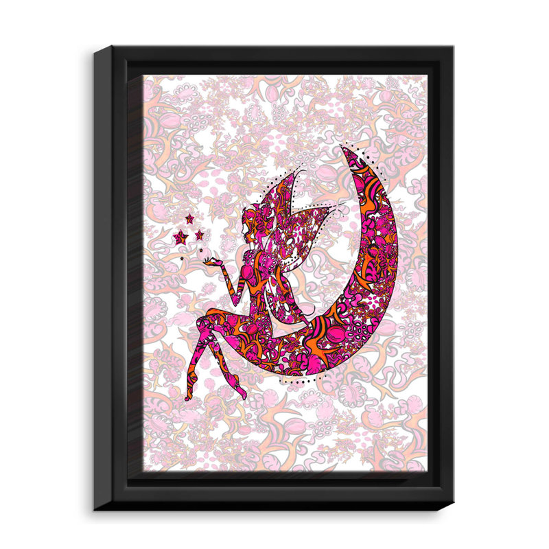 « fée moon ribbons »-impression sur toile, H 16 po x l 12 po x P 1,5 po, Toile tendue