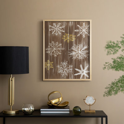 Reproduction d'art encadrée «Christmas Holiday» - bois massif