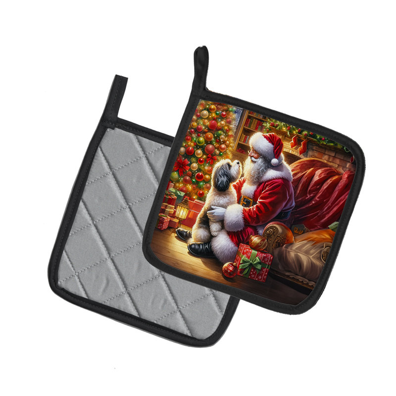 Paire de poignées havanais et père Noël