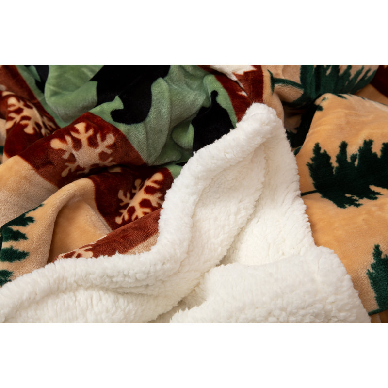 Sherpa Plain Weave / Muslin Throw Blanket