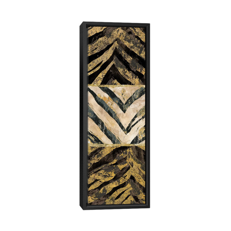 «Zebra Squares I» par Edward Selkirk, impression sur toile tendue, H 60 po x l 20 po x P 1,5 po, Toile avec cadre noir