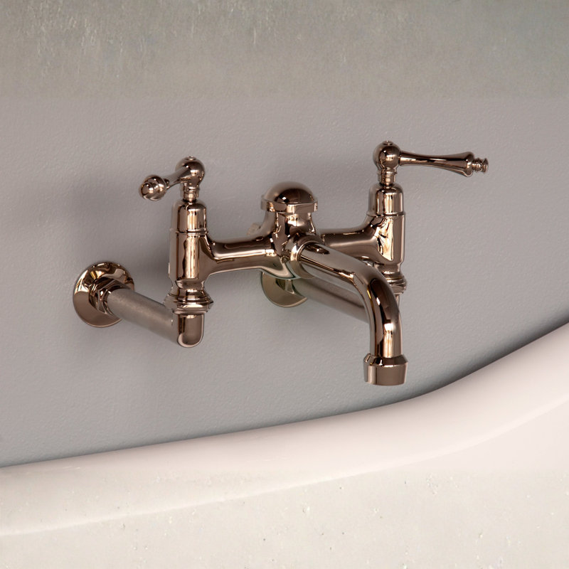 Robinet de baignoire mural avec poignées leviers par Strom Living, Chrome chrome