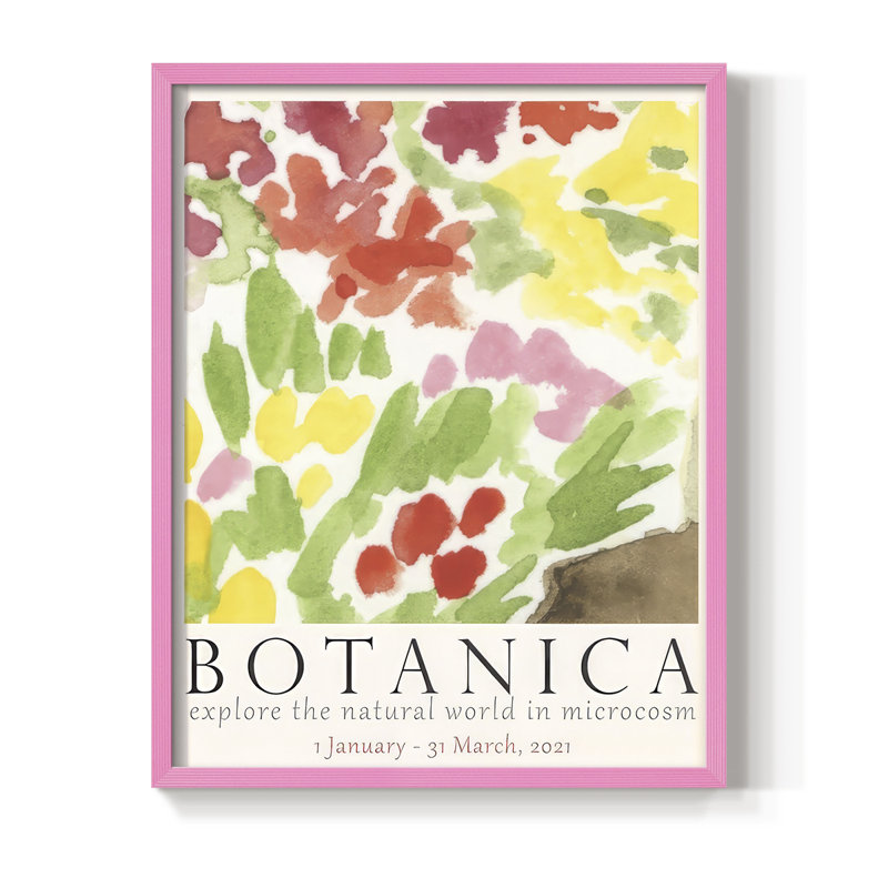 Affiche d'exposition botanique IV - Botanica, H 30 po x l 24 po, Rose