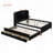 Wooden LED Platform Bed with Trundle-1925299499-1925299497