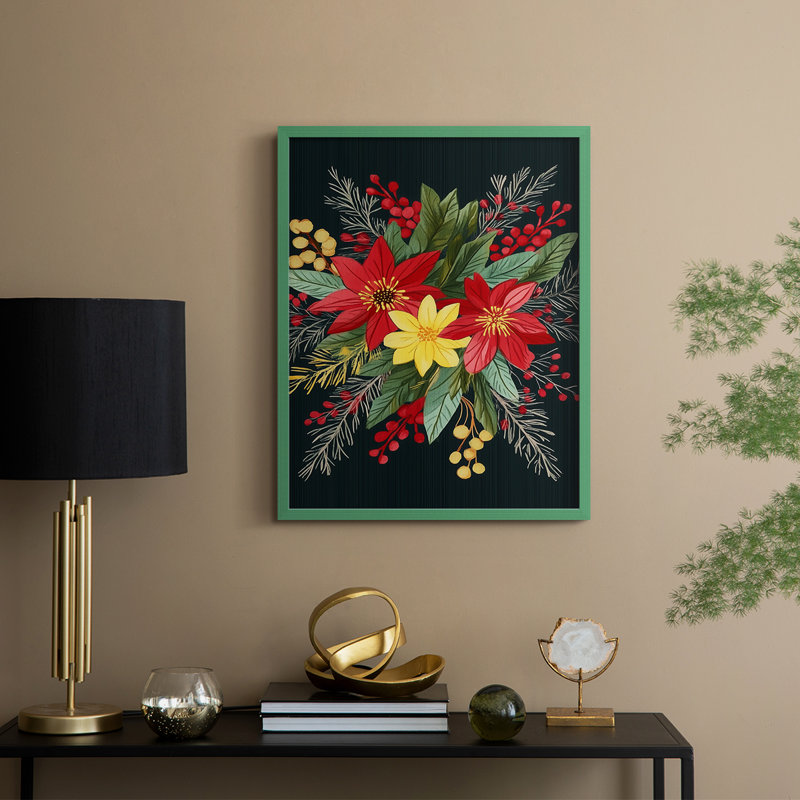 Christmas Holiday Art CIX Framed Print - Solid Wood, H 21 po x l 17 po, Vert