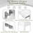 36 Inch. White Bathroom Vanity With Ceramic  Sink   | Double Storage Shelves & Divided Drawer | Soft-Close Doors | Bathroom Cabinet With Ample Storage  | Solid Wood Frame-1674478605