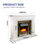 Flamborough Fireplace Castleton Fires & Fireplaces 120cm W White Wood Electric Fireplace with 6824.28 BTU-85884011