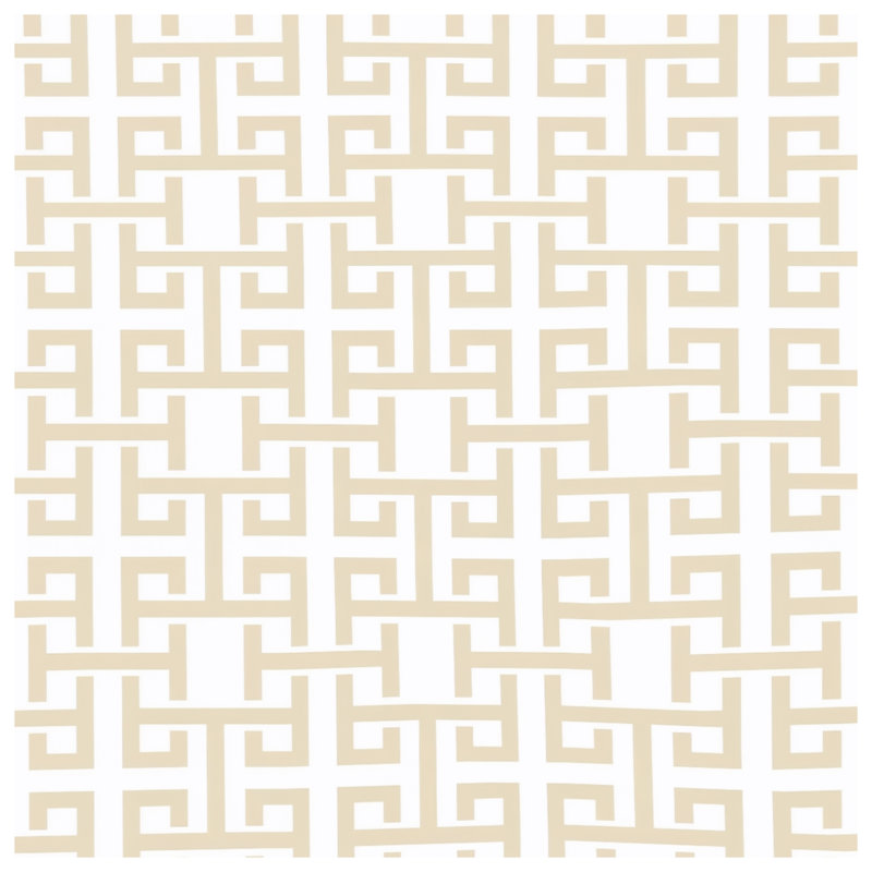 Beige Greek Key Comforter, Twin