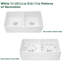 Lavabo de cuisine en céramique blanche - P 32,76 po x l 18,33 po, H 10,23 po, 93 lb, vérifié, lavabo à tablier profond Glacier