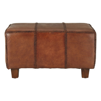 Cadmium Genuine Leather Bench