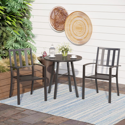 Ensemble de 3 tables basses d'extérieur Bavan
