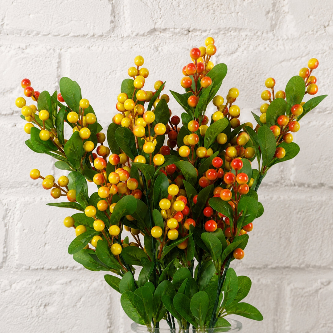 Pack of 6 x 70cm Green Berry Spray