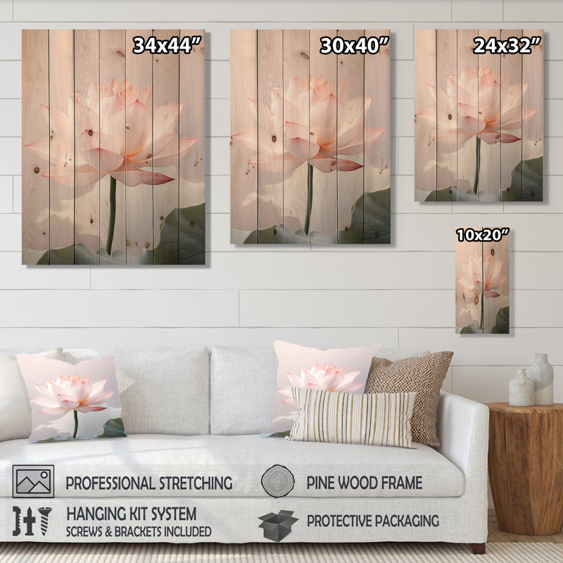 Rauchy - Impression spirituelle sur bois de pin naturel, H 32 po x l 24 po