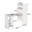 3-in-1 Extendable Desk with Storage, Rolling Wheels & White Marble Top for Small Spaces-118761724