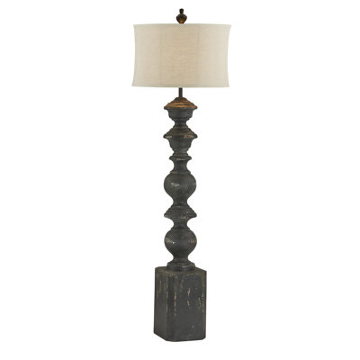 Decker 64.5" Distressed Black 3-Way Floor Lamp