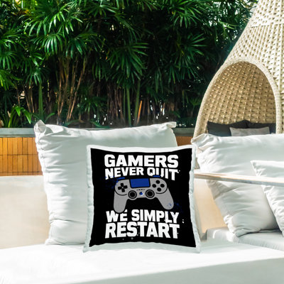 Coussin d'extérieur imprimé Gamers