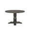 Table de salle à manger ronde au fini gris vieilli neutre, base en bois synthétique, 47 po, 4 sièges