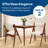 Stakmore Retro Modern Upholstered Folding Chair, Cherry Frame with Off White Vinyl-1382376637