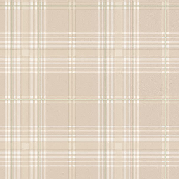Rouleau de papier peint Griffeth, Beige / vert