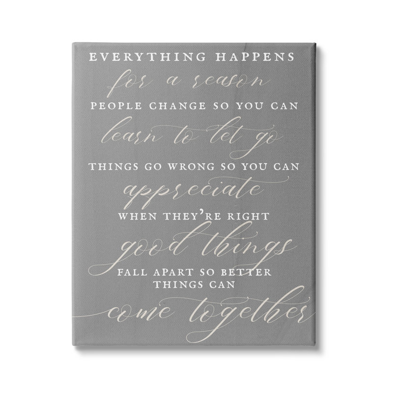 Good Things Fallpart, Toile tendue, H 40 po x l 30 po x P 1,5 po