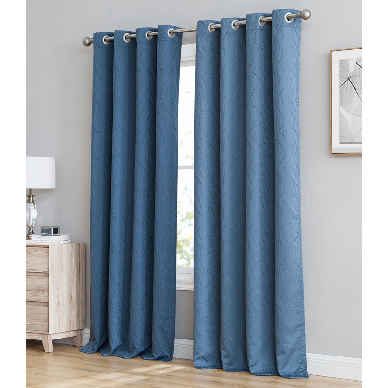 Farnham Curtain Pair, 50" W x 96" L, Charcoal