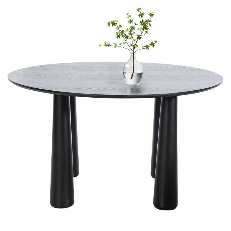 Table de salle à manger Caitlyn, H 30 po x L 52 po x l 52 po, Noir, noir, noir, noir