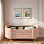 Banc moderne avec repose-pieds ovale avec grand espace de rangement et pieds en métal-1222414102