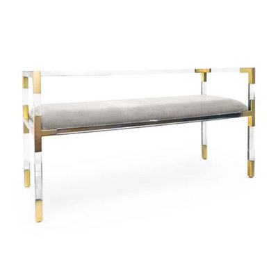 Velvet Upholstered Bench