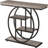 41.3" Industrial Console Table, 4-Tier Grey Sofa Table With Unique Circle Metal Frame & Storage Shelves, Narrow Entryway Accent Table For Living Room, Hallway, Foyer-511172731