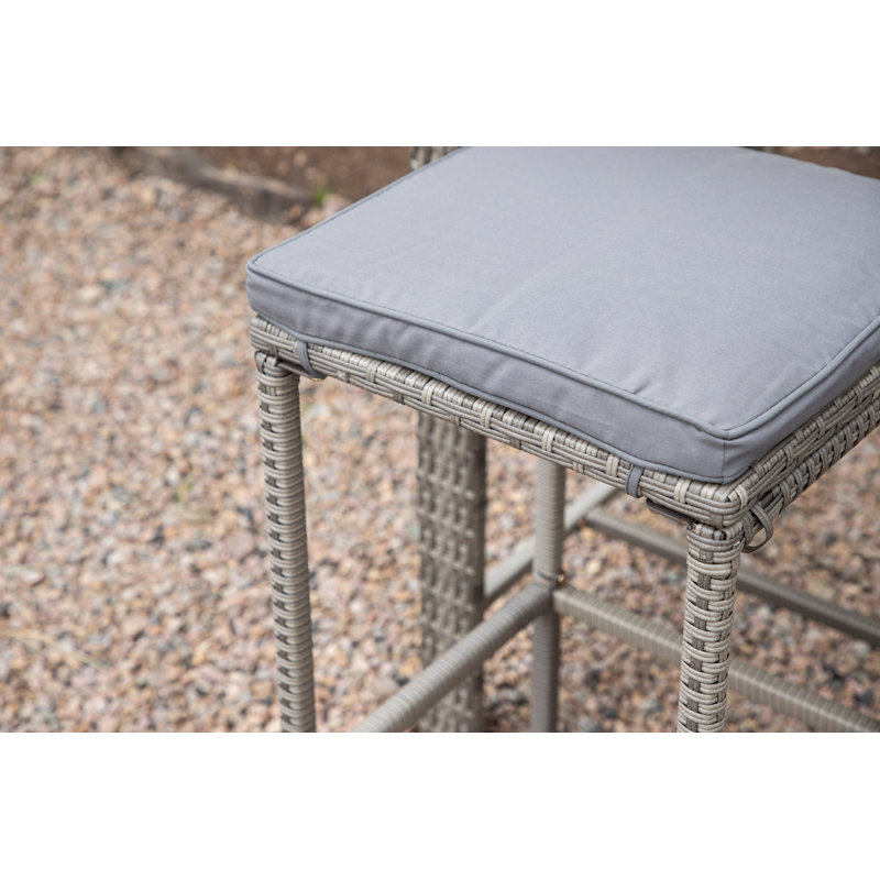Jante Metal Outdoor Stool with Cushion