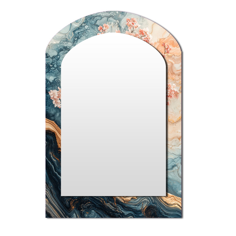 Miroir mural cerisier traditionnel Sakura Serenade II, 43 po x 33 po