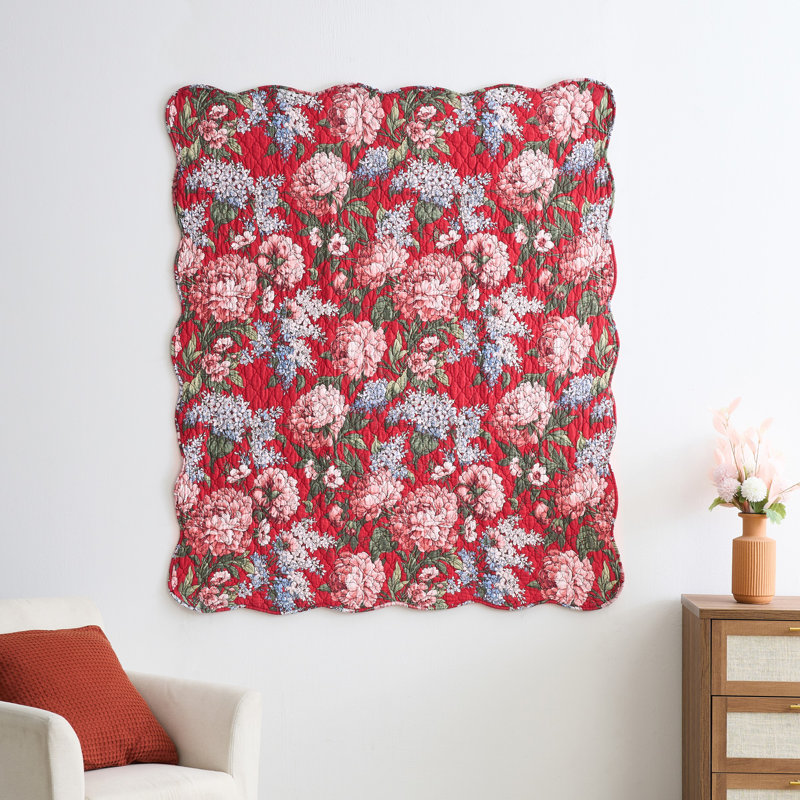 Millie Floral Reversible Quilted Throw