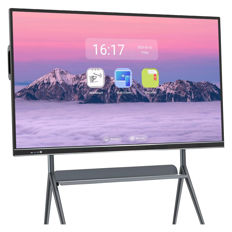 JYXCN 75 po 4K Smart Board, écran tactile numérique numérique à calendrier tactile tout-en-un tableau blanc interactif Android et Windows pour la classe et la formation (inclus le support mural)