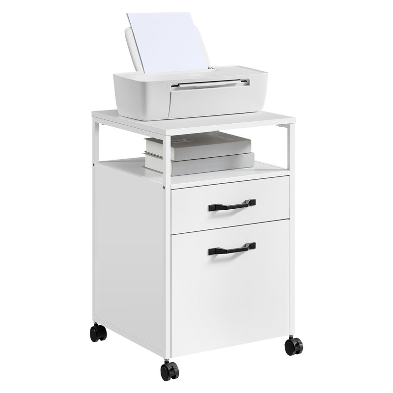 Brixton 41cm Wide 2 -Drawer Mobile File Cabinet, Cloud White
