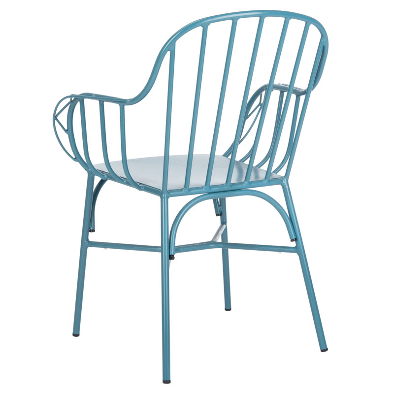 Tucker Outdoor Dining Armchair, Matte Navy Blue