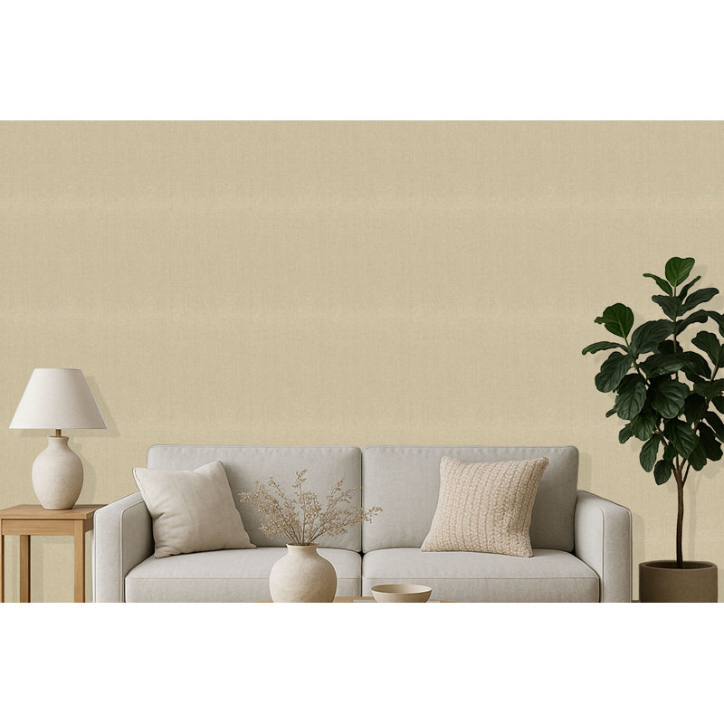 Papier peint en toile de ramie texturée Cracker Pi., Beige/brun