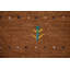 Tapis brun brun à motif tribal Gabbeh