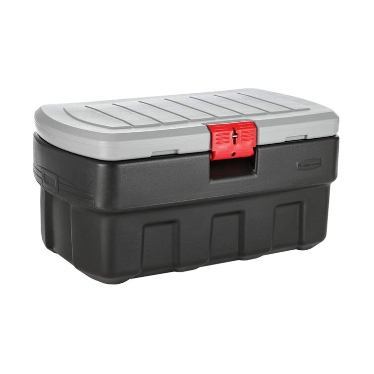Rubbermaid 32.25 35 Gallon Action Packer Lockable Latch Storage Box Tote