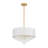 4 - Light Classical / Traditional Crystal Accent Fabric Drum Chandelier