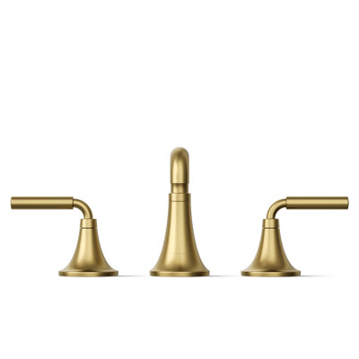 Tone Widespread Bathroom Sink Faucet, Three-Hole Bathroom Faucet with Clicker Drain, 1.2 GPM