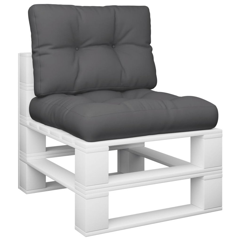 Coussin de siège d'extérieur standard en polyester gris anthracite Pallet Cushion, 23.6" W x 4.7" D