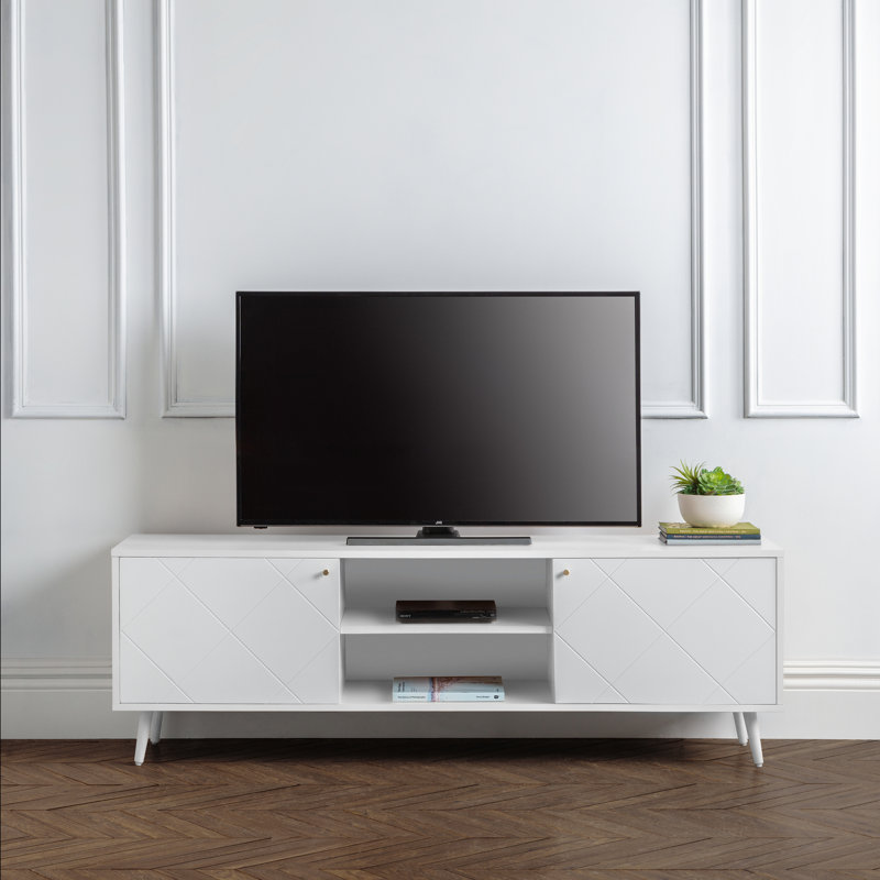 Bonnette TV Stand for TVs up to 65", White