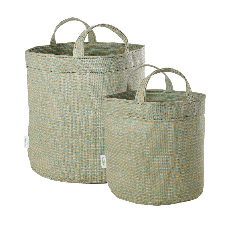 Coolaroo Fabric Decorative Bin, Rivergum, 64 Qt.
